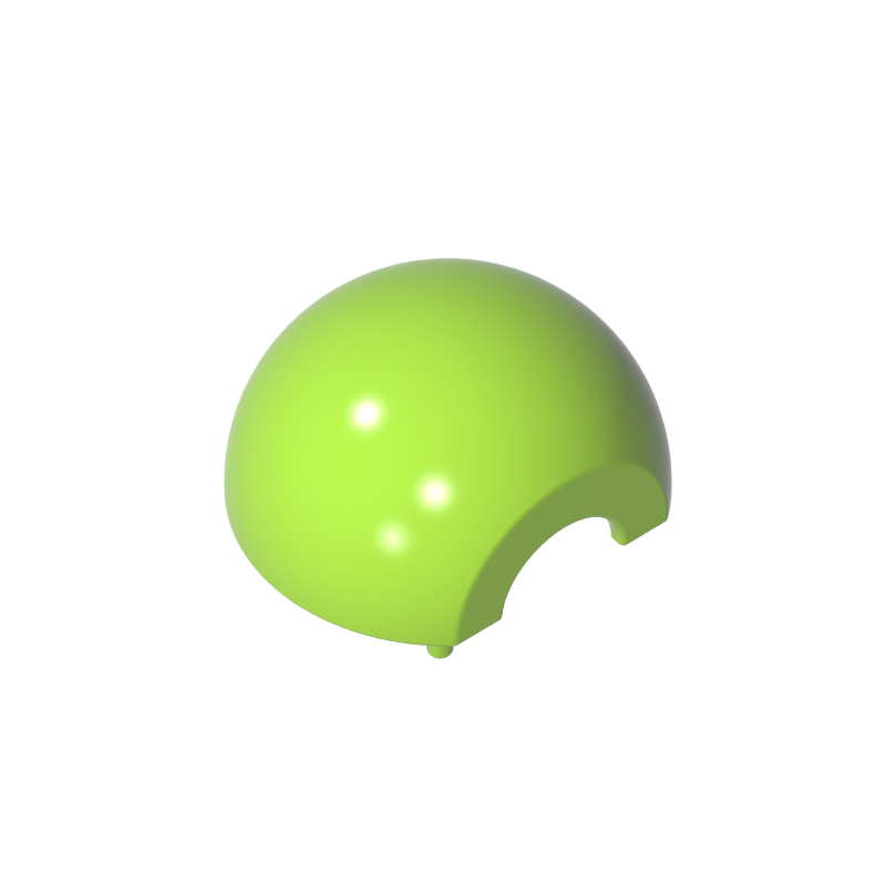 61287 | Cylinder Hemisphere 2 x 2 with Cutout