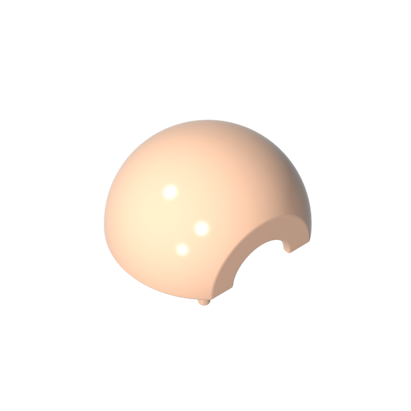 61287 | Cylinder Hemisphere 2 x 2 with Cutout