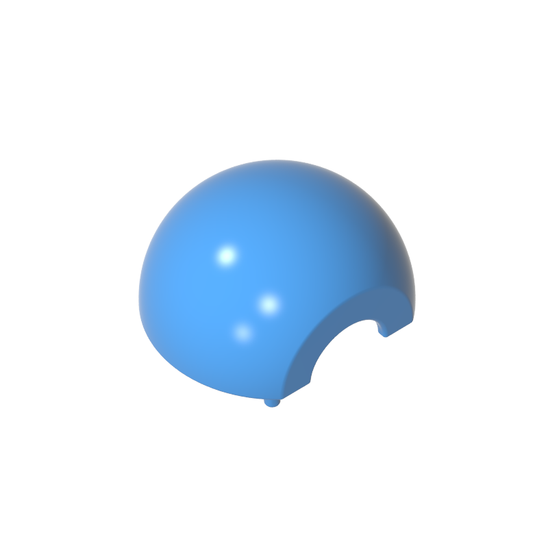 61287 | Cylinder Hemisphere 2 x 2 with Cutout