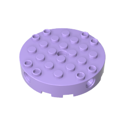 18897 | Brick, Round 6 x 6 with 4 Side Pin Holes and Center Hole