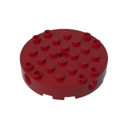 18897 | Brick, Round 6 x 6 with 4 Side Pin Holes and Center Hole