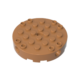 18897 | Brick, Round 6 x 6 with 4 Side Pin Holes and Center Hole