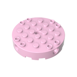 18897 | Brick, Round 6 x 6 with 4 Side Pin Holes and Center Hole