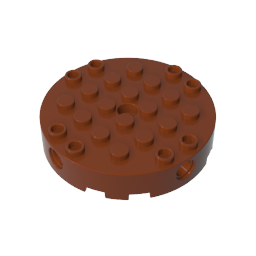 18897 | Brick, Round 6 x 6 with 4 Side Pin Holes and Center Hole