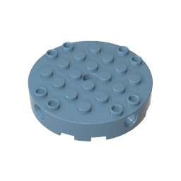 18897 | Brick, Round 6 x 6 with 4 Side Pin Holes and Center Hole