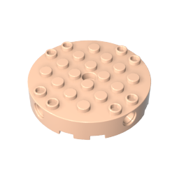 18897 | Brick, Round 6 x 6 with 4 Side Pin Holes and Center Hole