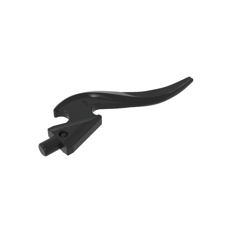 18395 | Wave Rounded Curved Single with Bar End and Triangular Base (Flame)