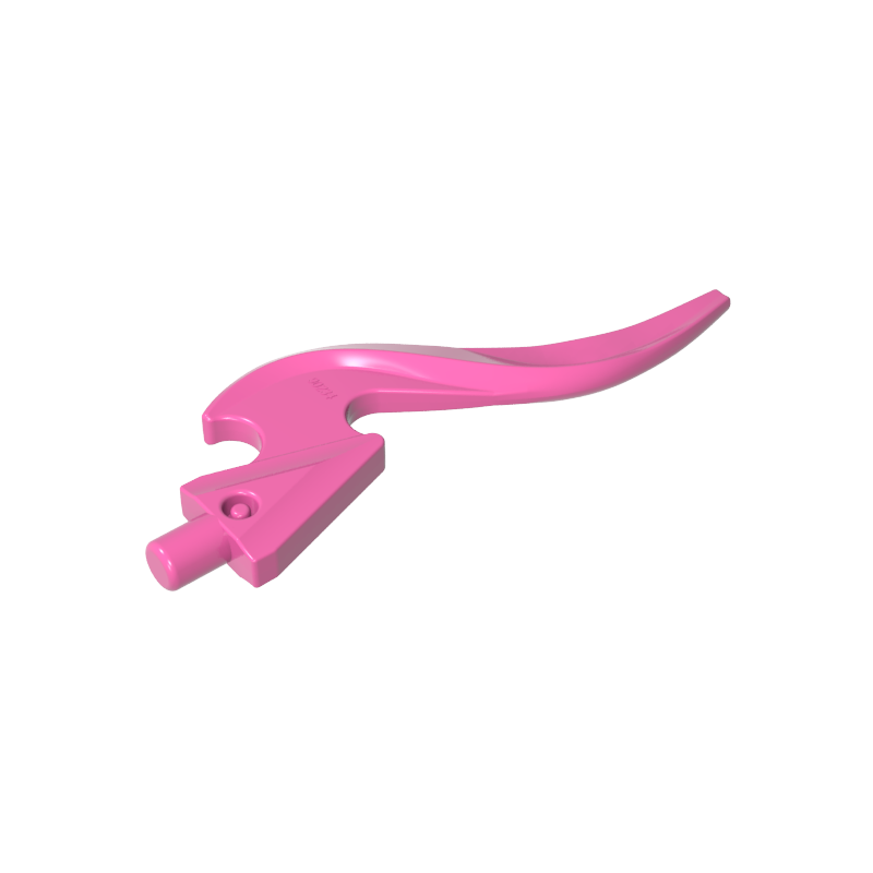 18395 | Wave Rounded Curved Single with Bar End and Triangular Base (Flame)