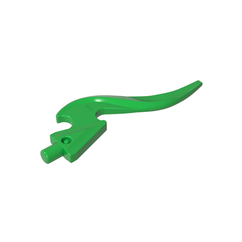 18395 | Wave Rounded Curved Single with Bar End and Triangular Base (Flame)