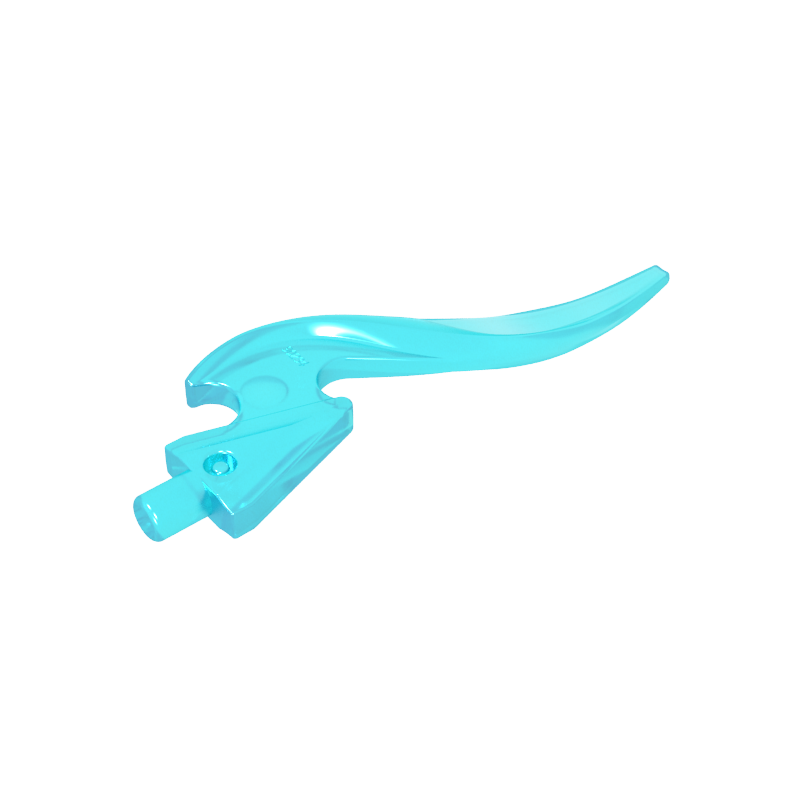 18395 | Wave Rounded Curved Single with Bar End and Triangular Base (Flame)