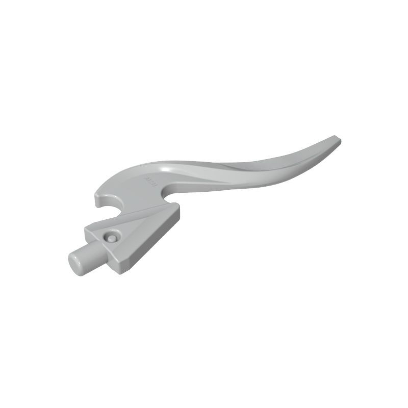 18395 | Wave Rounded Curved Single with Bar End and Triangular Base (Flame)