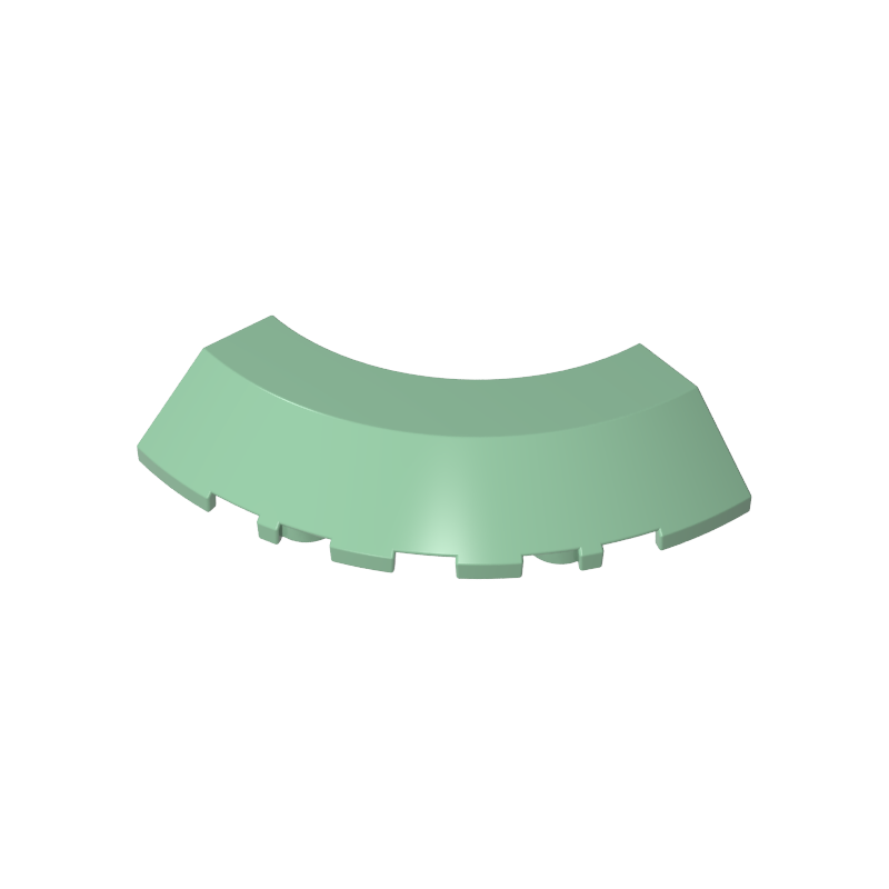 76795 | Brick, Round Corner 5 x 5 with Slope 45 Edge without Studs