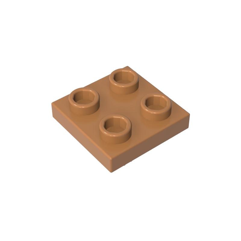 2476a | Plate, Modified 2 x 2 with Pin on Bottom