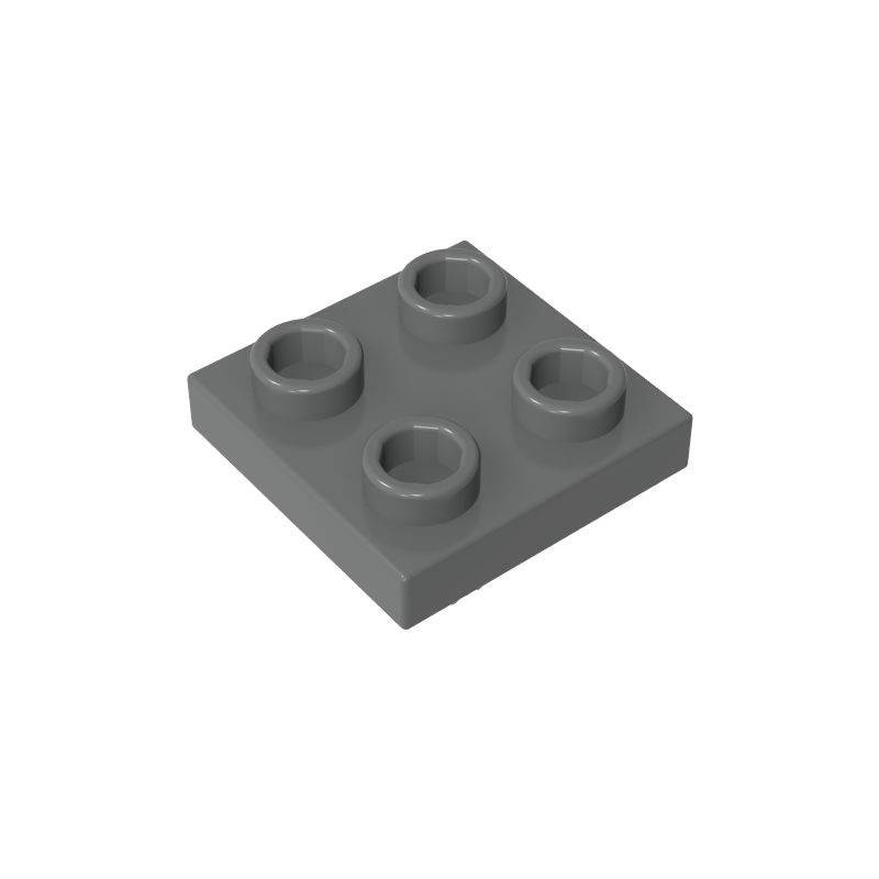 2476a | Plate, Modified 2 x 2 with Pin on Bottom