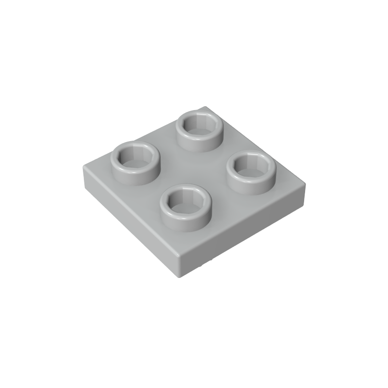 2476a | Plate, Modified 2 x 2 with Pin on Bottom