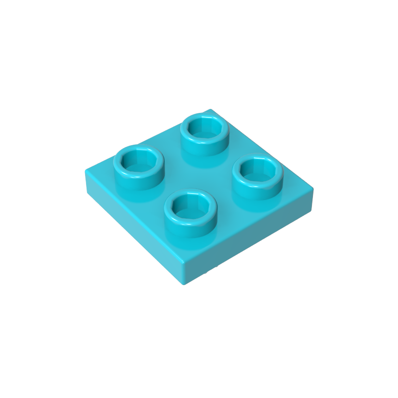 2476a | Plate, Modified 2 x 2 with Pin on Bottom