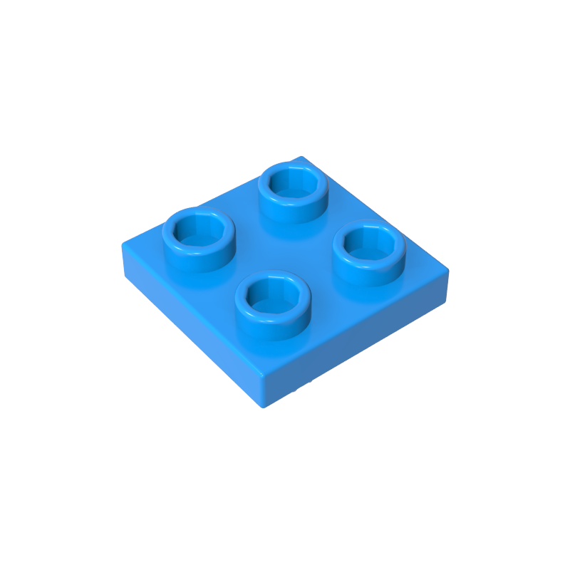 2476a | Plate, Modified 2 x 2 with Pin on Bottom