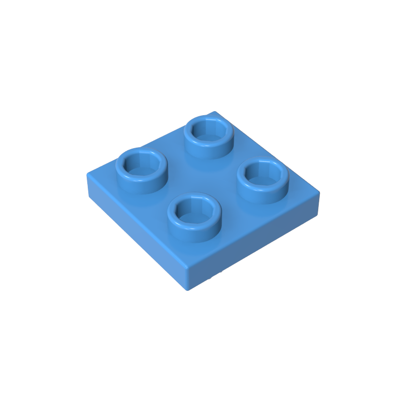 2476a | Plate, Modified 2 x 2 with Pin on Bottom