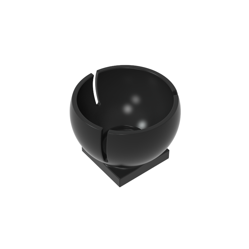 44358 | Cylinder Hemisphere 3 x 3 Ball Turret Socket with 2 x 2 Base