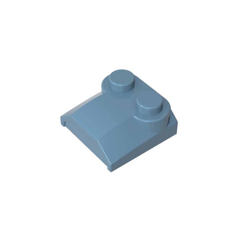 41855 | Slope, Curved 2 x 2 x 2/3 with 2 Studs and Curved Sides, Lip End