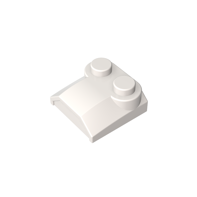 41855 | Slope, Curved 2 x 2 x 2/3 with 2 Studs and Curved Sides, Lip End