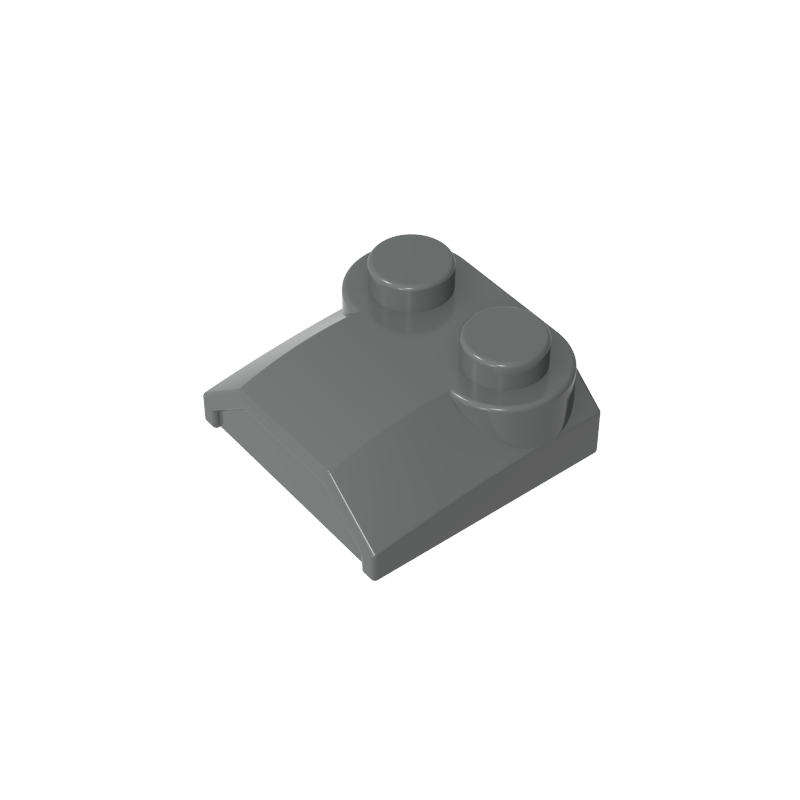 41855 | Slope, Curved 2 x 2 x 2/3 with 2 Studs and Curved Sides, Lip End