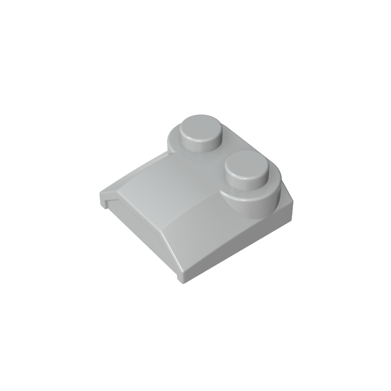 41855 | Slope, Curved 2 x 2 x 2/3 with 2 Studs and Curved Sides, Lip End