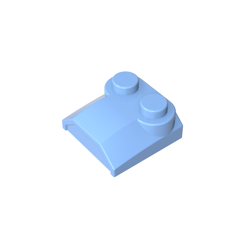 41855 | Slope, Curved 2 x 2 x 2/3 with 2 Studs and Curved Sides, Lip End