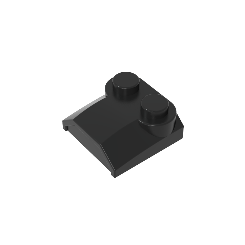 41855 | Slope, Curved 2 x 2 x 2/3 with 2 Studs and Curved Sides, Lip End