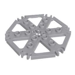 64566 | Technical Plate Rotor 6 Blade with Clip Ends Connected (Water Wheel) - Hollow Studs