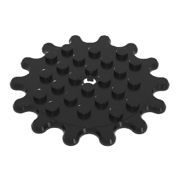 35446 | Plate, Round 6 x 6 Gear 14 Tooth
