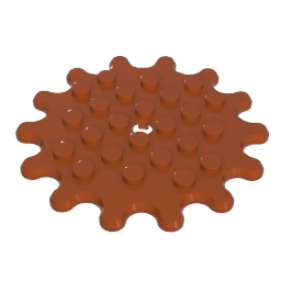 35446 | Plate, Round 6 x 6 Gear 14 Tooth