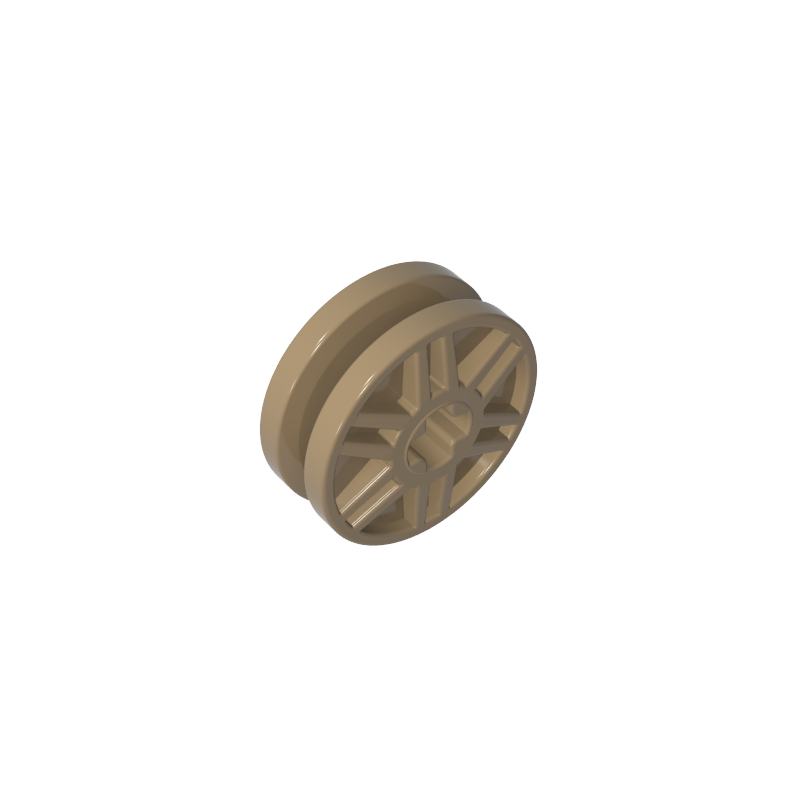 56903 | Wheel 18mm D. x 8mm with Fake Bolts and Shallow Spokes and Axle Hole