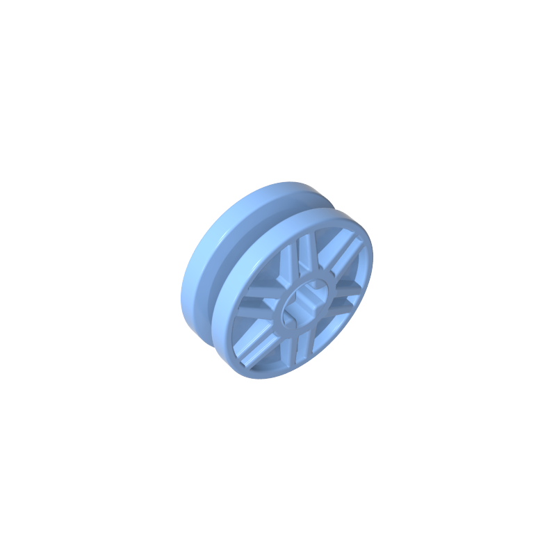 56903 | Wheel 18mm D. x 8mm with Fake Bolts and Shallow Spokes and Axle Hole