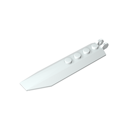 30407 | Hinge Plate 1 x 8 with Angled Side Extensions, Squared Plate Underside