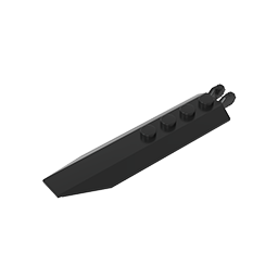 30407 | Hinge Plate 1 x 8 with Angled Side Extensions, Squared Plate Underside