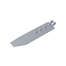 30407 | Hinge Plate 1 x 8 with Angled Side Extensions, Squared Plate Underside