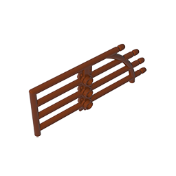 42448 | Door 1 x 4 x 9 Arched Gate with Bars and Three Studs