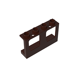61345 | Window 1 x 4 x 2 Plane, Single Top Hole and Single Bottom Hole for Glass