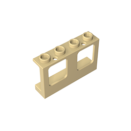 61345 | Window 1 x 4 x 2 Plane, Single Top Hole and Single Bottom Hole for Glass