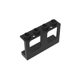 61345 | Window 1 x 4 x 2 Plane, Single Top Hole and Single Bottom Hole for Glass