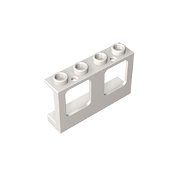 61345 | Window 1 x 4 x 2 Plane, Single Top Hole and Single Bottom Hole for Glass