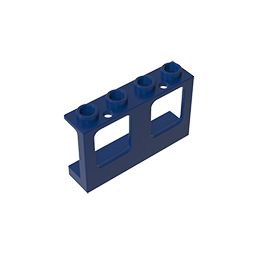 61345 | Window 1 x 4 x 2 Plane, Single Top Hole and Single Bottom Hole for Glass