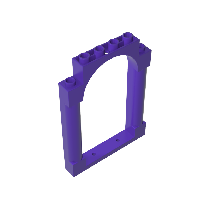 40066 | Door, Frame 1 x 6 x 7 Arched with Notches and Rounded Pillars