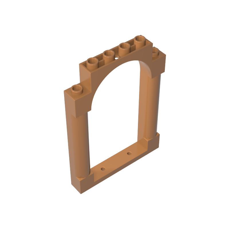 40066 | Door, Frame 1 x 6 x 7 Arched with Notches and Rounded Pillars