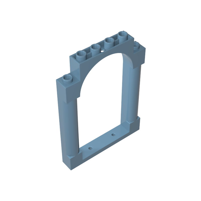 40066 | Door, Frame 1 x 6 x 7 Arched with Notches and Rounded Pillars