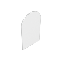 65066 | Glass for Door Frame 1 x 6 x 7 Arched with Notches and Rounded Pillars