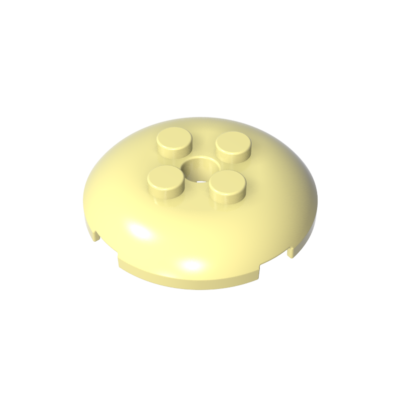 65138 | Brick, Round 4 x 4 x 2/3 Dome Top with Hole