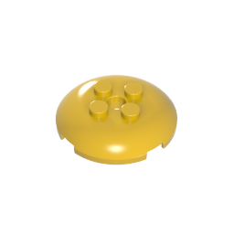 65138 | Brick, Round 4 x 4 x 2/3 Dome Top with Hole