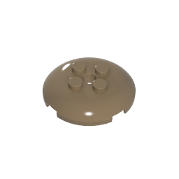 65138 | Brick, Round 4 x 4 x 2/3 Dome Top with Hole